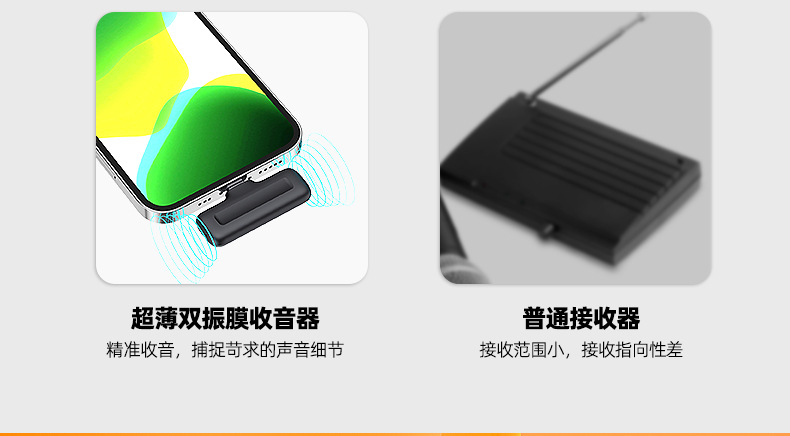 施索无线领夹式麦克风带充电仓 2.4G收音降噪网红抖音直播小话筒详情12