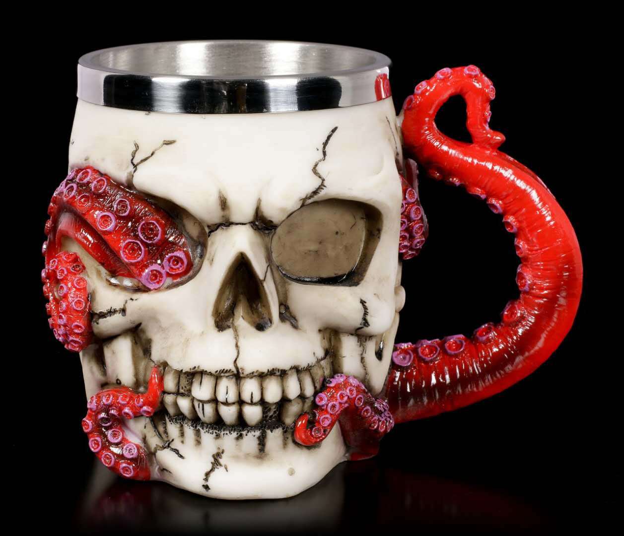 Regalo exagerado cráneo pulpo cerveza taza de acero inoxidable liner bar cerveza taza de agua taza creativa retro cerveza taza