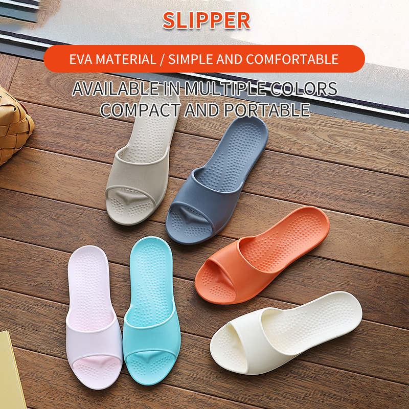 Factory wholesale ultra light portable foldable slippers summer men's indoor bathroom bath non-slip foot bow slippers women
