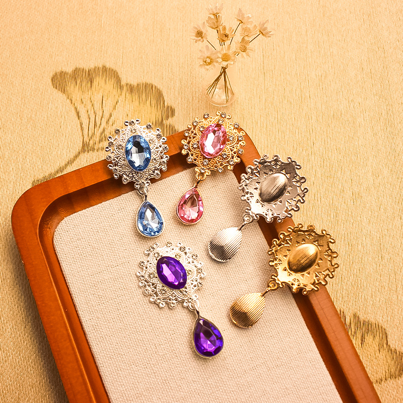 水滴合金フラワープレートダイヤモンドアクセサリー衣類アクセサリーラインストーンアクセサリー diy 合金フラワープレートダイヤモンドバックル