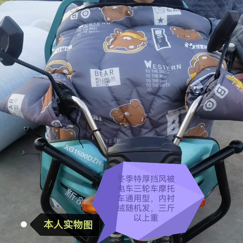 Factory wholesale electric car windshield winter thickened increase flannel battery motorcycle windshield windproof cold