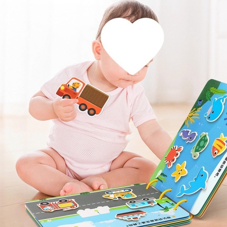Quiet hand tearing cloth book baby toy 0 to 1 year old tearing book baby 3-6 months early education hook and loop 5 can bite