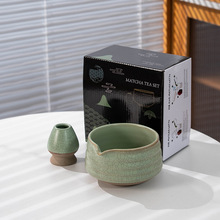 带嘴跨境新款日式抹茶具套装茶筅立百本立抹茶碗抹茶粉罐宋代点茶