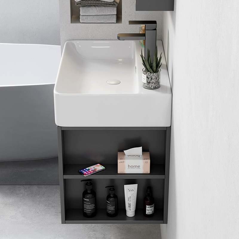 ultra estrecho largo 30cm ancho pared tipo lavabo gabinete combinado baño pequeño lavabo cerámico lavabo lavabo