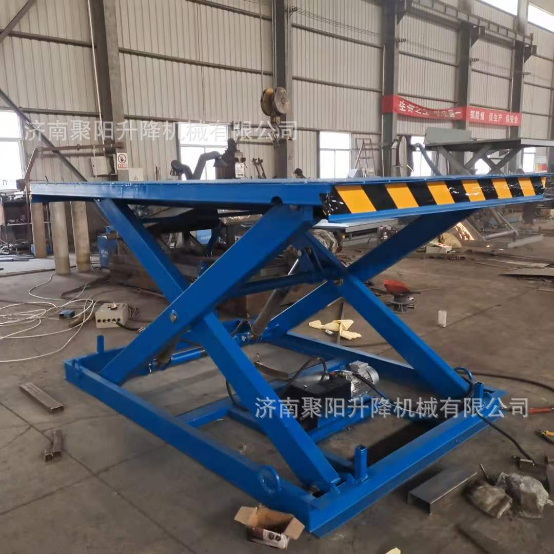 固定剪叉升降机电动液压物流装卸平台车2/4/6吨
