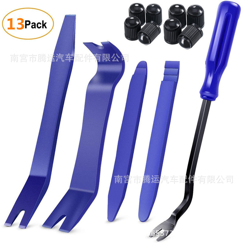 13PCs car audio automatic trimming disassembly door clip panel audio dashboard 5-piece dustproof valve core cap