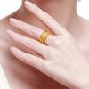 Golden fashionable ring stainless steel, accessory, internet celebrity, pink gold, on index finger, does not fade