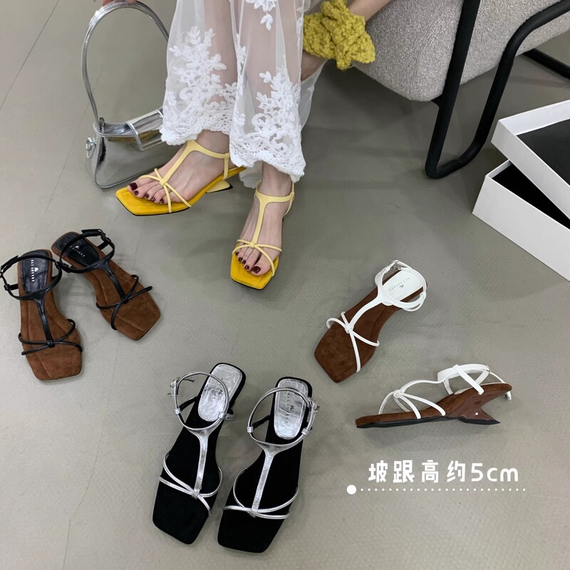 Niche~ Designer Style! High-End Special-Shaped Wedge Heels for Men, Beautiful High Heels, Summer Open-Toe Sandals
