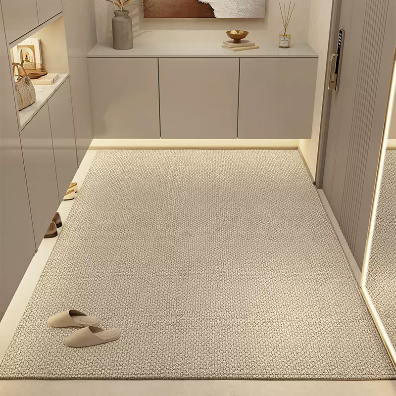 简约现代入户门地垫原木风进门门口地毯免洗耐脏入户可裁剪脚垫子