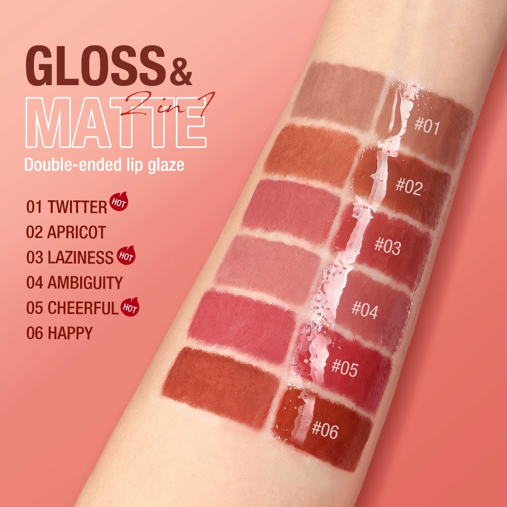 O.TWO.O Двухголовка помада SC065 Velvet Mist Matte 2-в-1 помада-блеск