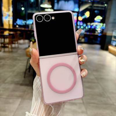 Suitable for Samsung Zflip7 Mobile Phone Case Small Foldableing Screen Zflip6 Ice Mist 5 Magnetic Suction 4 Skin Feel 3 Frosted Protective Cover