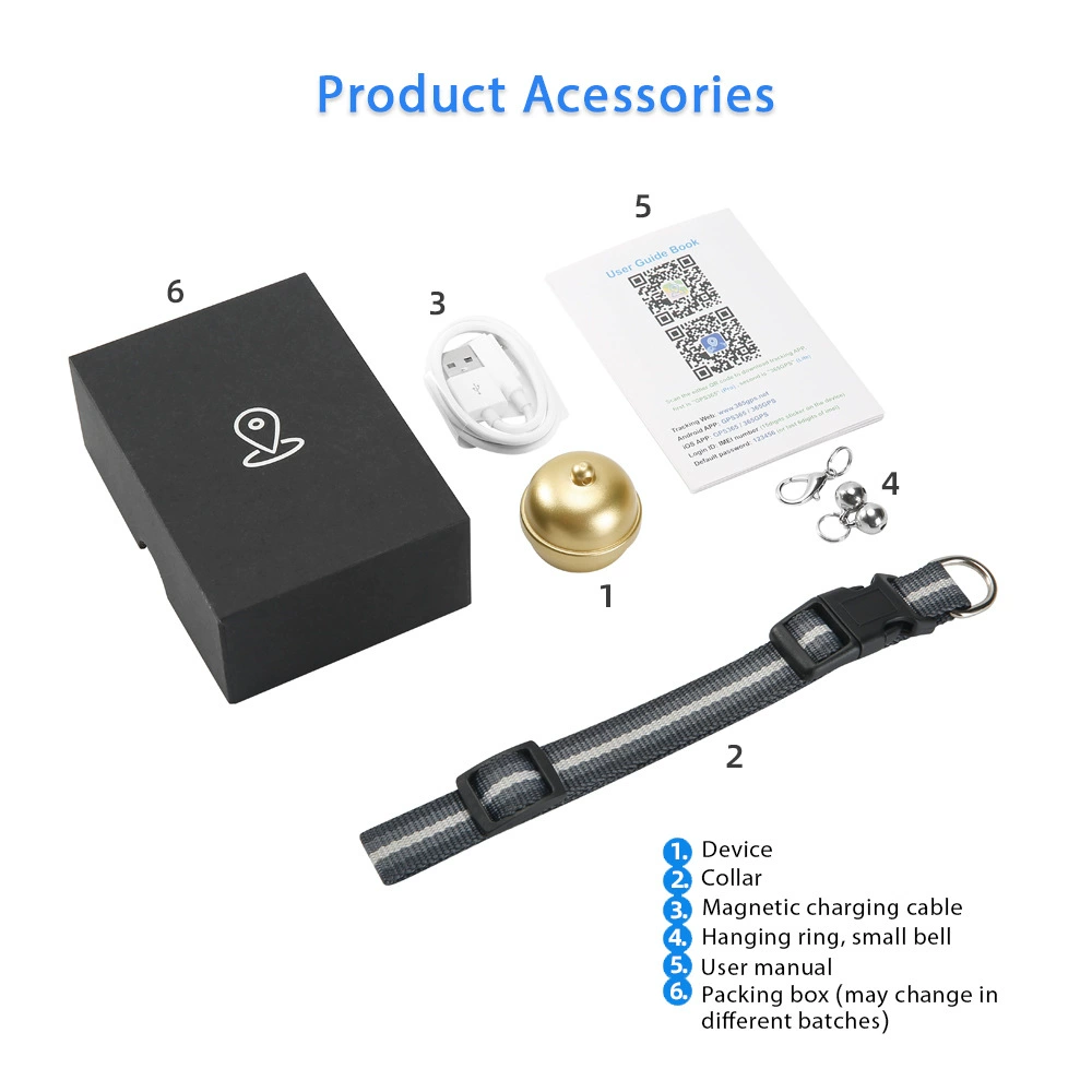 G15 локатор ошейника с колокольчиком умная одежда Водонепроницаемый Анти-потерянный Противоугонный трекер для домашних животных