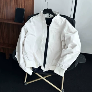 美式立领教练飞行夹克男款秋季cleanfit短款棒球服高级感工装外