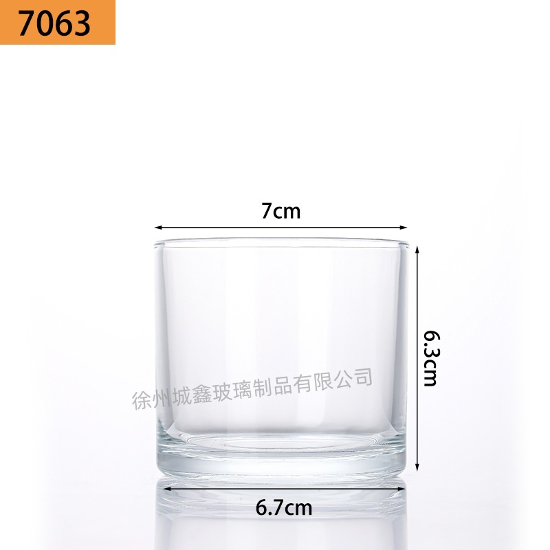 Vasos de vidrio transparentes para velas aromáticas al por mayor, portavelas de vidrio, adornos perfumados, vasos vacíos, recipientes para velas DIY, estilo nórdico