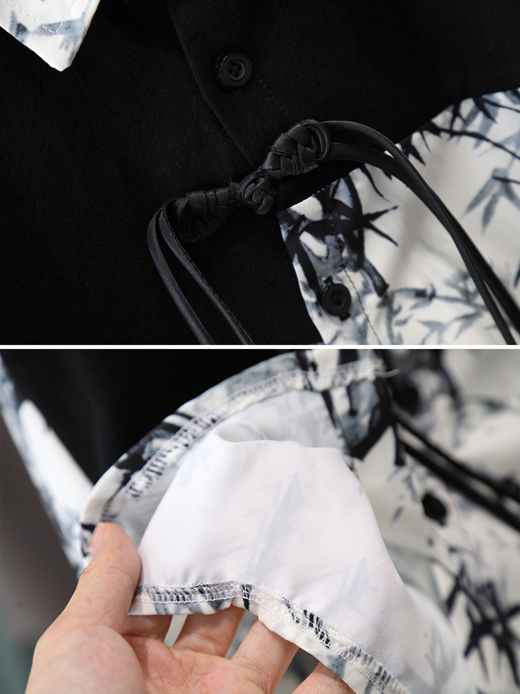 5874 Traje chino nuevo para niños 2024 Camisa de bebé Hanfu de manga larga para niños de primavera y otoño de nuevo estilo Traje de dos piezas