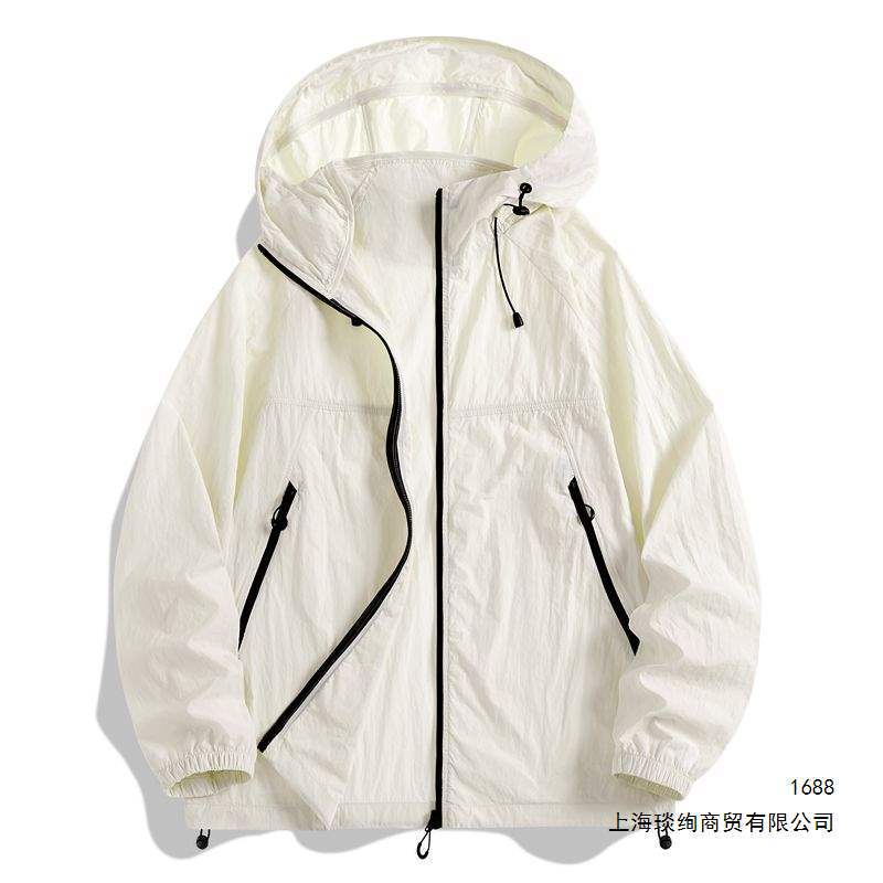 2026 Summer New Style Men's and Women's Casual Ice Silk Sun Protection Clothing Men's Lightweight Breathable Hooded Outdoor Fashion Jacket