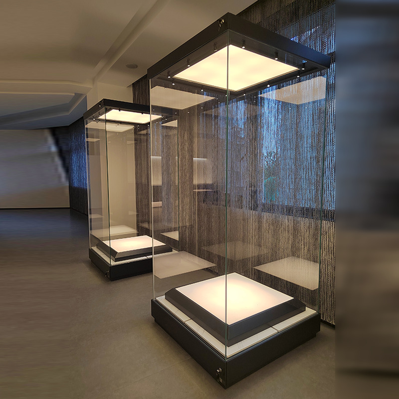 供应博物馆展柜博物馆独立柜古玩展柜古董柜台LED金属玻璃展柜