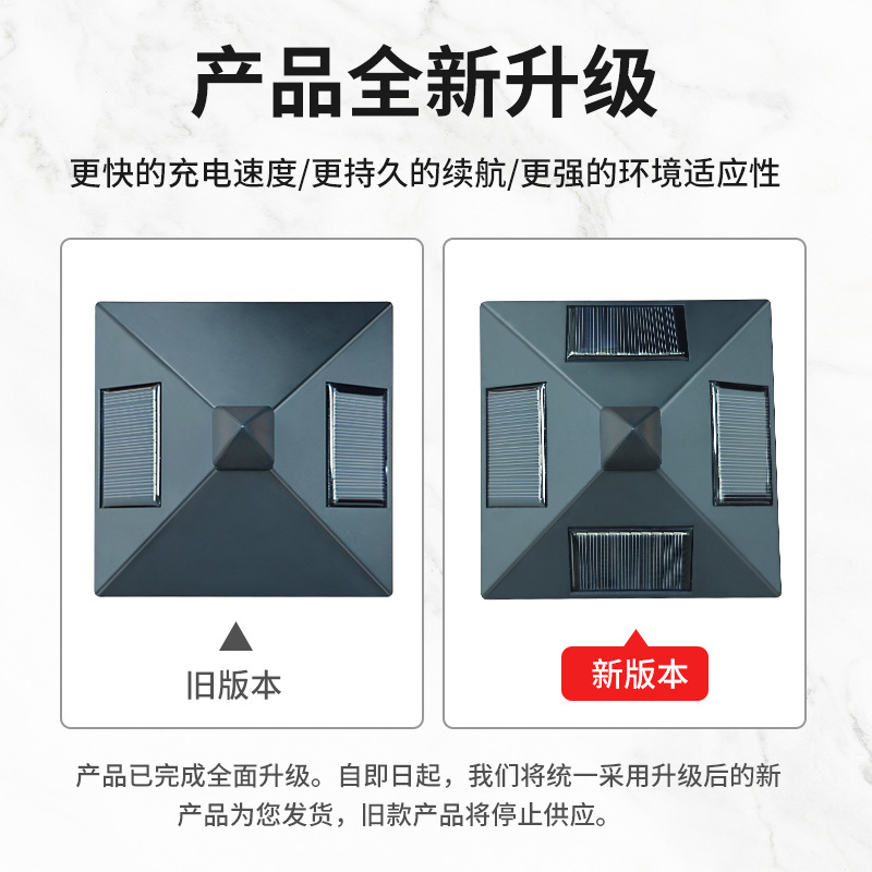 태양 정원 램프 정원 빌라 기둥 램프 울타리 야외 방수 새로운 농촌 풍경 램프 기둥 램프 야외