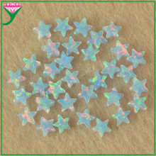 OP26人造矢车菊蓝色日系火澳宝裸石 五星形界面镶嵌合成欧泊Opal