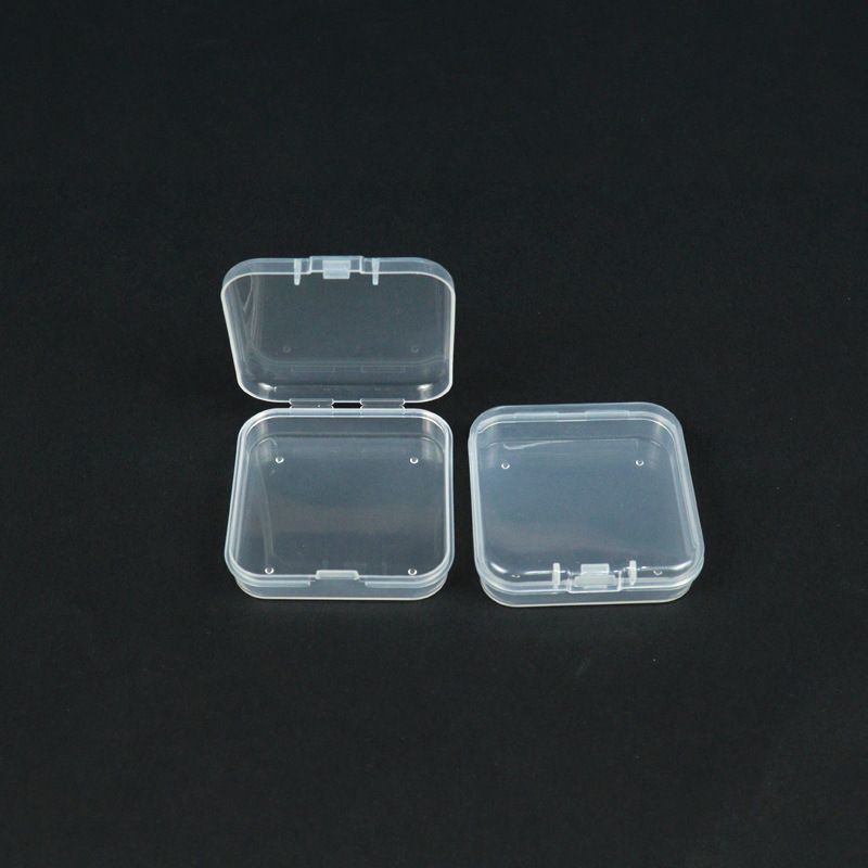 扁平正方盒翻盖收纳盒图钉碎钻存储盒戒指耳堵小产品包装盒样品盒