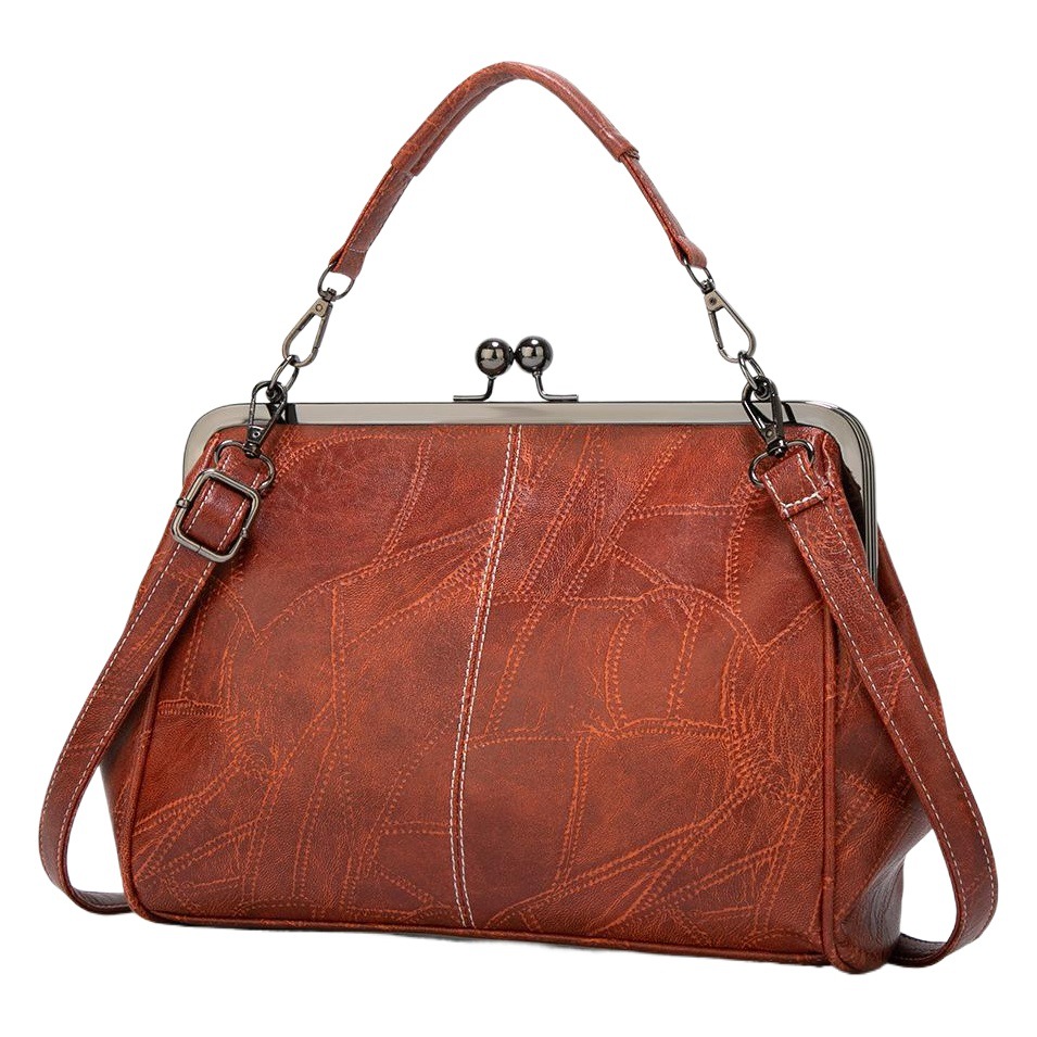 2025 Foreign Trade New Women's Bag Handbag Shoulder Bag Crossbody Bag Women's Bag Clip Bag British Retro Large Bag