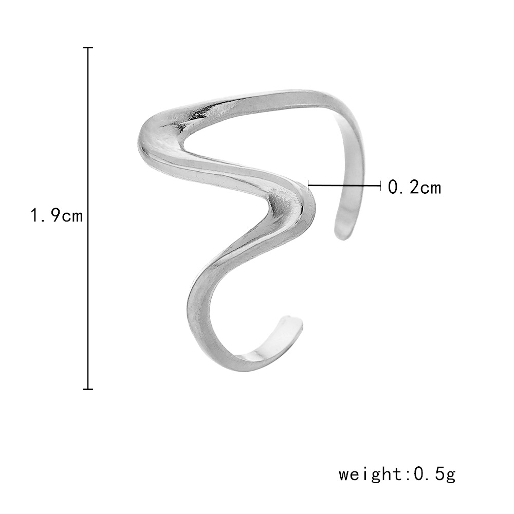 6g Weight Open Ring Classification Adjustable Ring Size 1 Piece Quantity Daily Occasion Stainless Steel Material Star, Heart Shape Pattern Women'S Gender Plating Design Simple Style Style Simple Style Star Heart Shape Stainless Steel Plating Open Ring 1 Piece 69