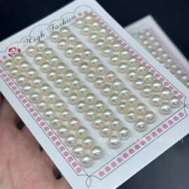 6.5-8.5mm天然淡水珍珠馒头珠对珠5a高品质裸珠批发可diy诸暨厂家