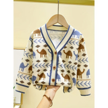 F 60377 Korean stylish girl knit cardigan ��������Ůͯ��֯��