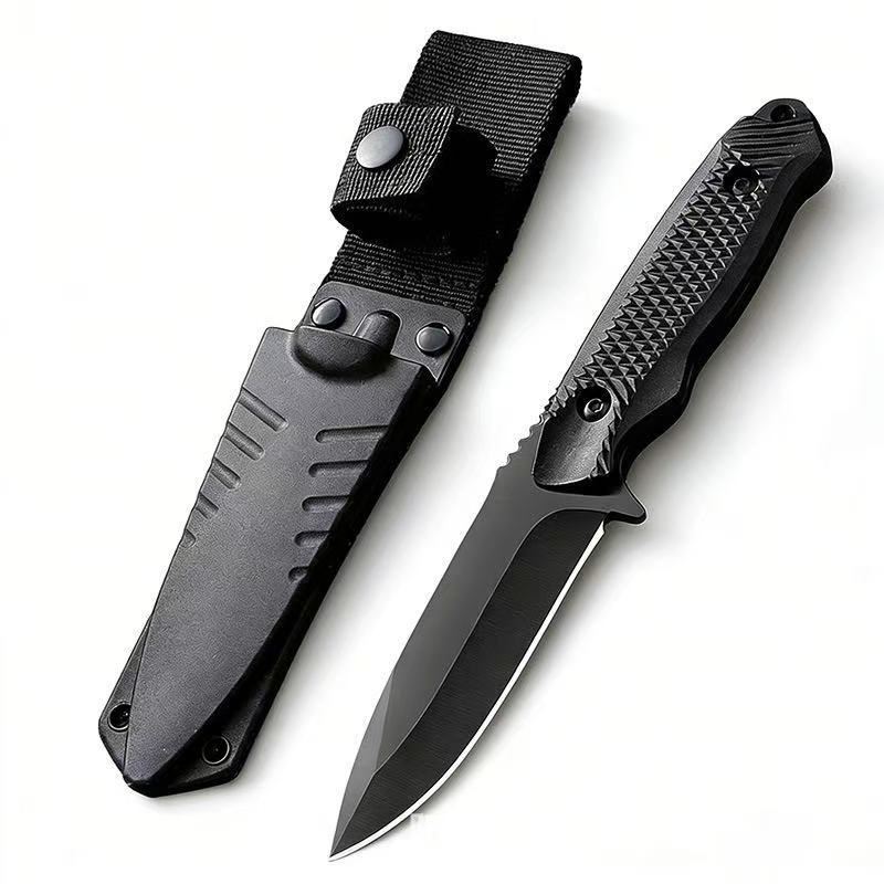 Stainless Steel Folding Knife for Outdoor Survival, Diving, Tactical Use, Portable Sharp Fruit Knife with Knife Sheath