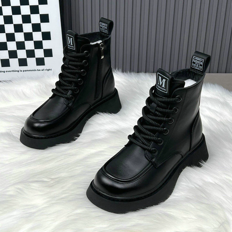 Low Boots (Martens) warm-lined, non-slip platform, low ankle 35–40