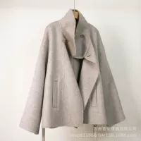 Шичжан высокого качества шерстяная шерстяная куртка из шерсти женский короткий воротник темперамента короткий двухсторонний шерстяной шубы