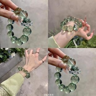 "Spring Letter" Spring Letter Beaded Bracelet New Chinese Style Fluorite Crystal Bracelet Green Ghost Beaded Bracelet