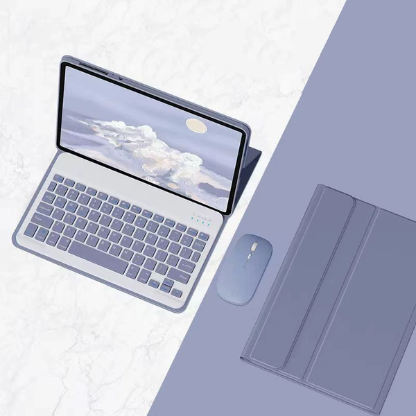 Lavender purple (leather case + same color keyboard + mouse) skin texture