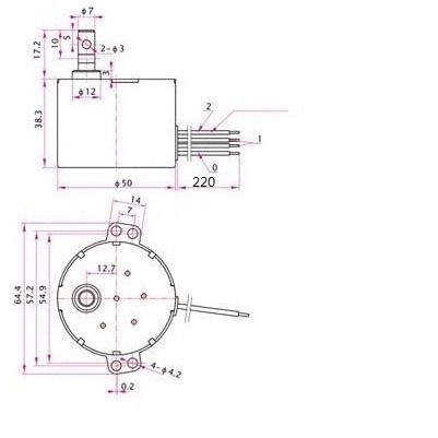 三线二控 电动阀 电机