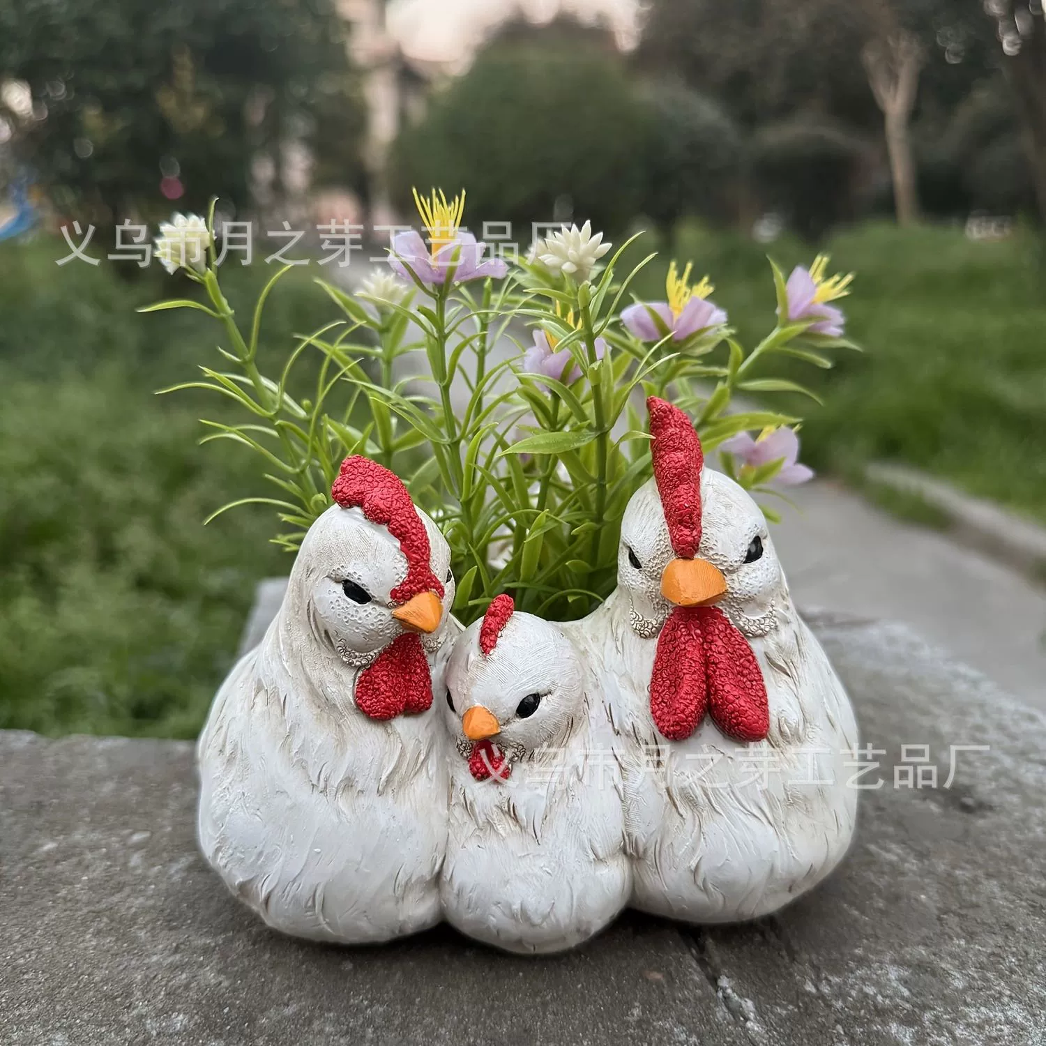 Новое кросс-бортное изделие из трех кур resin куриные семейные статуи куриные statues для дома двора фермы кухни декоративные животные статуи