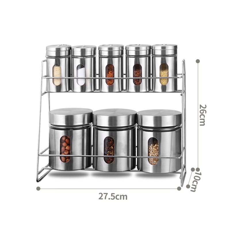 Juego de frascos de vidrio herméticos sin plomo para especias, venta al por mayor