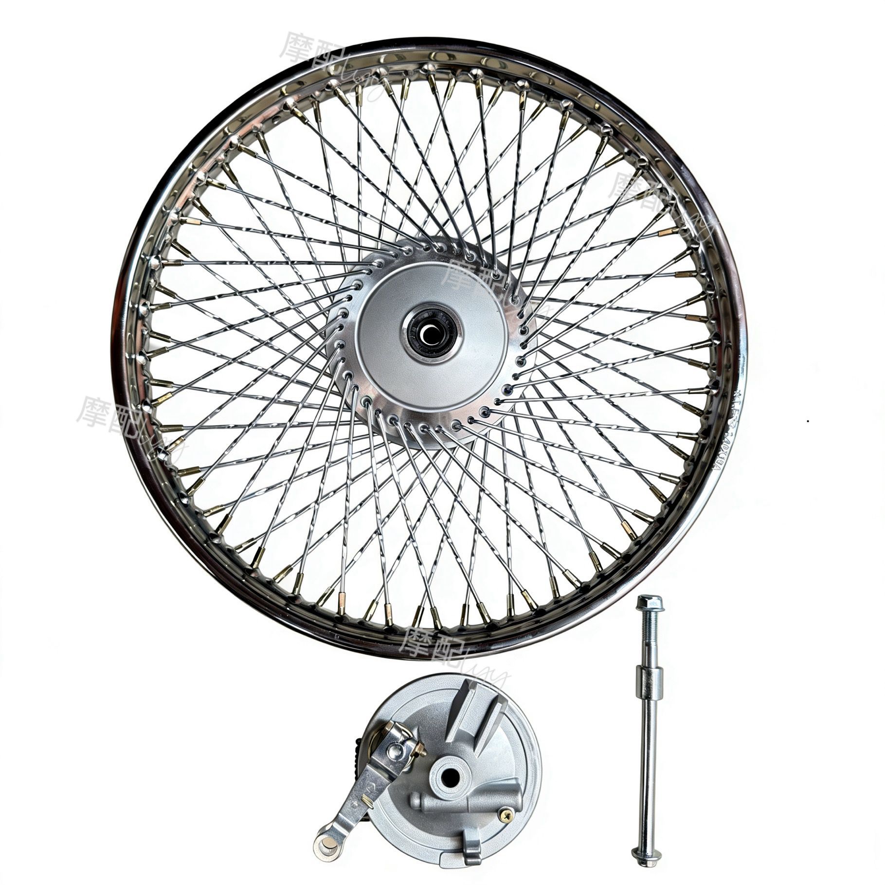 Motorcycle Parts Cg125 Happiness Men's Motorcycle Encrypted 72 Steel Wire Assembly Motorcycle Front and Rear Steel Rims