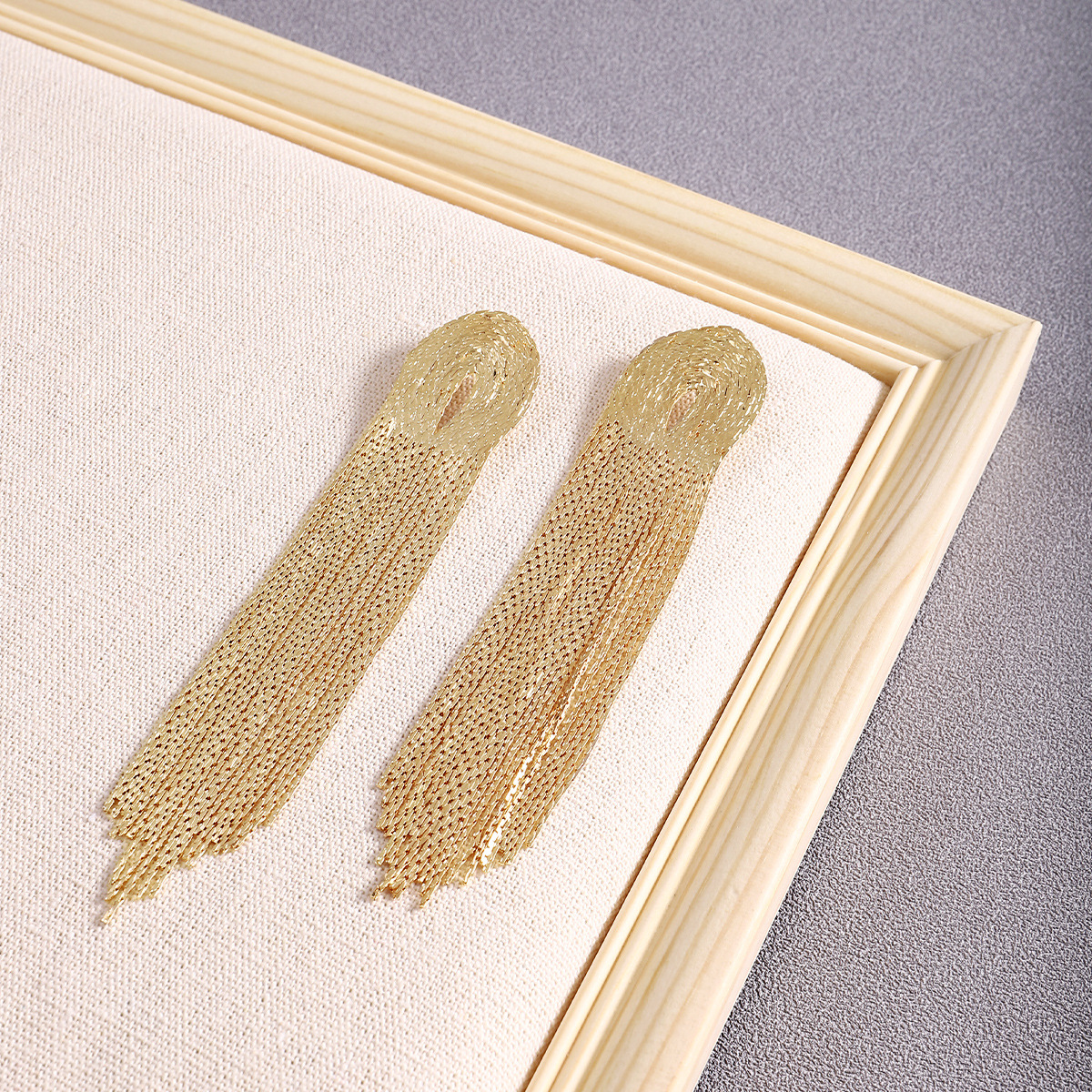 Fashion Tassel Copper Plating Drop Earrings 1 Pair