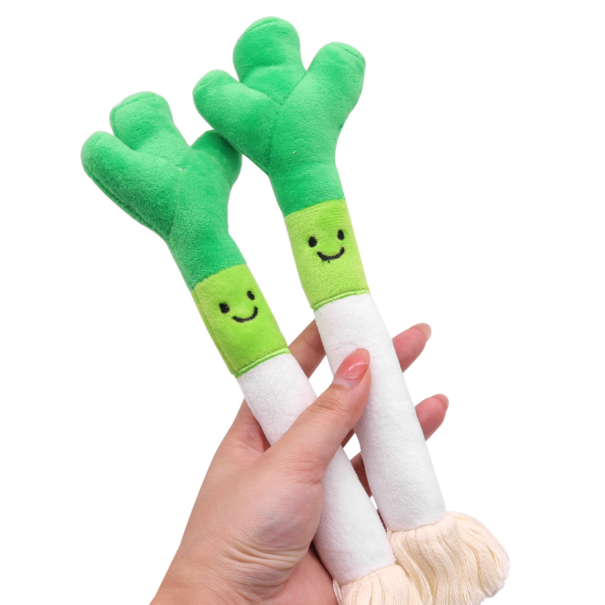 Juguete de gato simulación de cebolla verde campana de felpa sonido juguetes suministros para mascotas molar interacción divertido gato auto-hola juguetes