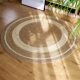 Round Rattan Floor Mat for Living Room Pu Rope Woven Carpet Floor Mat for Living Room and Bedroom Decorative Photography Mat Hemp Rope Mat