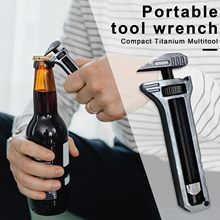Compact Titanium Multitool multifuncional herramienta de apertura de botellas llave de medición