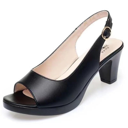 Women's Flat Sandals with Round Toe Buckle, Open-Back Ankle Strap Summer Ankle Boots for Elegant and Refined Ladies