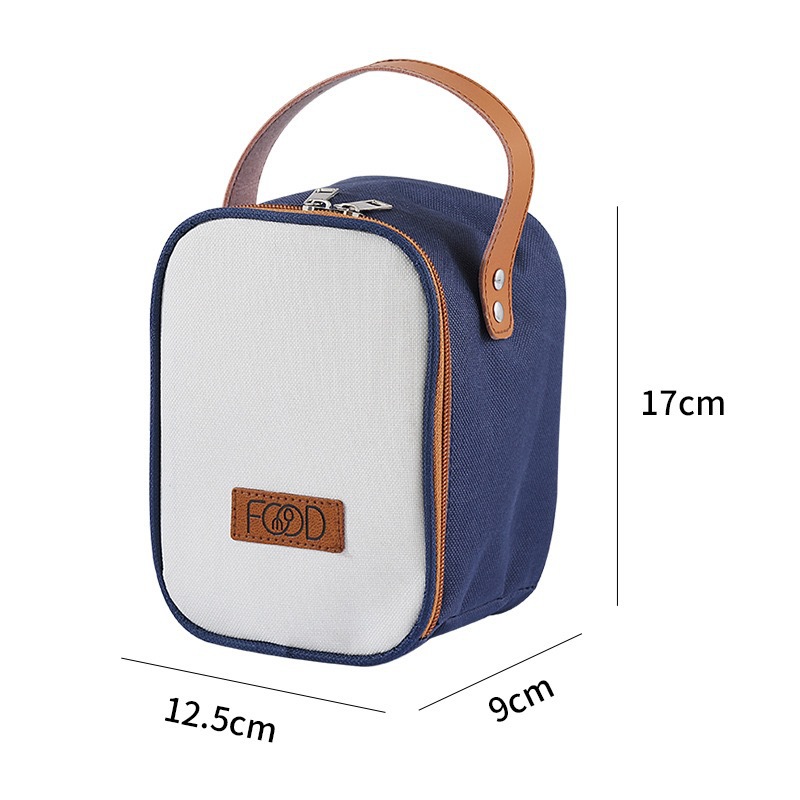 Taza de vacío de acero inoxidable mini taza de desayuno al aire libre portátil de doble capa mango sellado con tapa hogar taza de sopa fresca