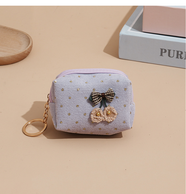 Women's Solid Color Corduroy Zipper Coin Purses display picture 4