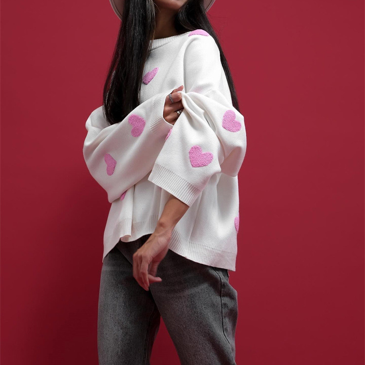 546g Weight Long Sleeve Sleeve Length Pullovers Placket Type Regular Sleeve Sleeve Type Spandex Fabric Type Ordinary Model (50cm <Length ≤ 65cm) Top Length Pullovers, Sweater, Knitwear Tops Type Date, Festival Occasion Polo collar Neckline Printing Function Loose Fit Type Valentine'S Day Festival Solid Color Pattern Winter, Spring, Autumn Season Women's, Adults Gender Japanese and Korean Leisure, Simple Style Style Wholesale Women's Adults Japanese And Korean Leisure Simple Style Solid Color Long Sleeve Sweaters & Cardigans 21