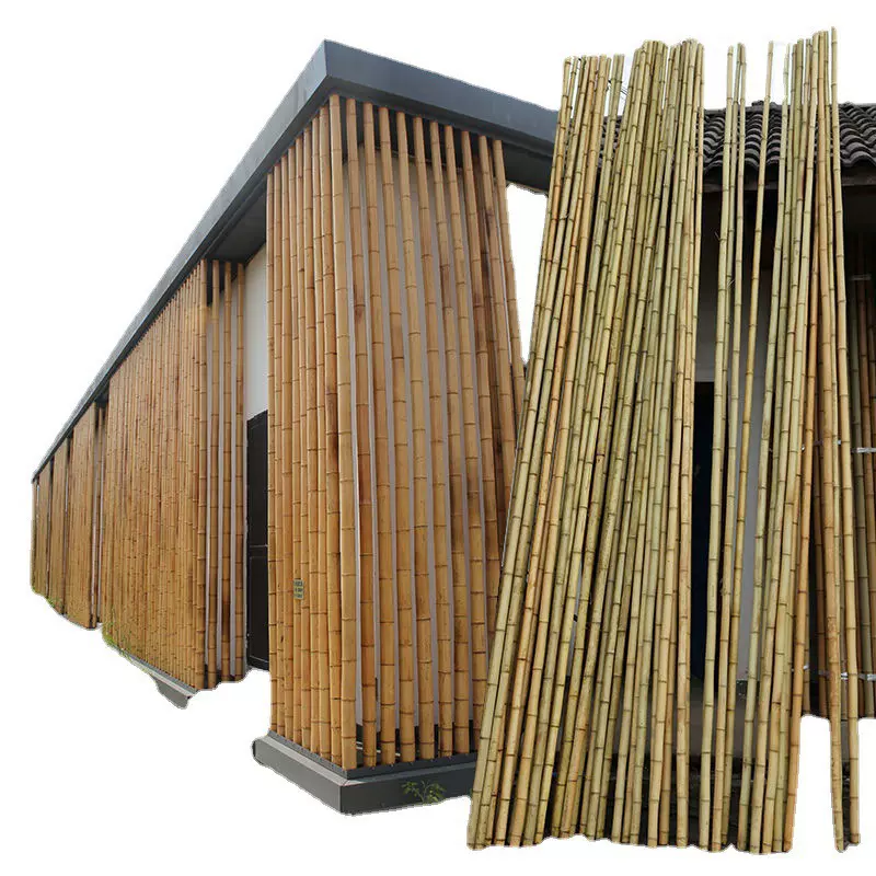 防腐竹竿批发装饰竹竿子豆角菜园黄瓜搭架菜架竹旗杆楠竹防腐加直