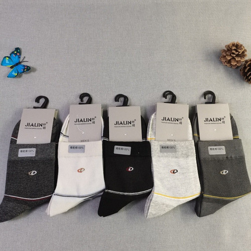 Summer, Autumn and Winter Men's Mid-Calf Mesh Casual Socks Wholesale Colorful Solid Color Fashion Business Trendy Cotton Socks