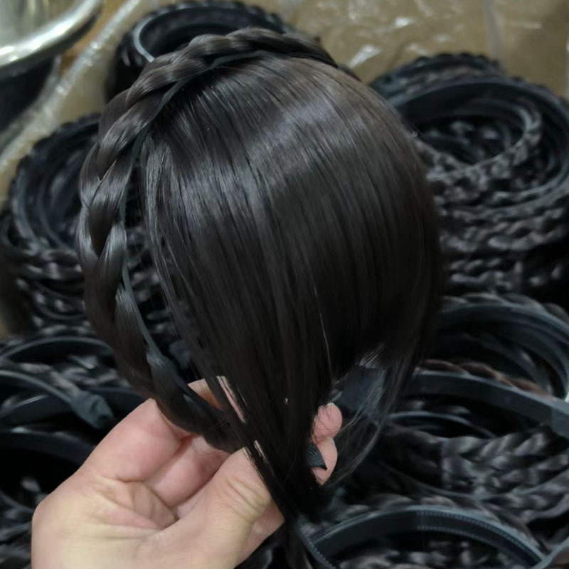 Trenza diadema peluca flequillo pieza un cuchillo flequillo oblicuo flequillo patillas estilo flequillo diadema Accesorios