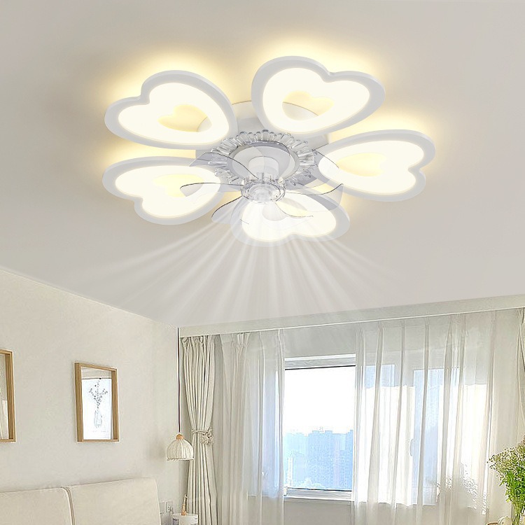 2024 nueva lámpara de ventilador transfronteriza dormitorio moderno y minimalista sala de estar lámpara de ventilador de techo doméstico restaurante nórdico