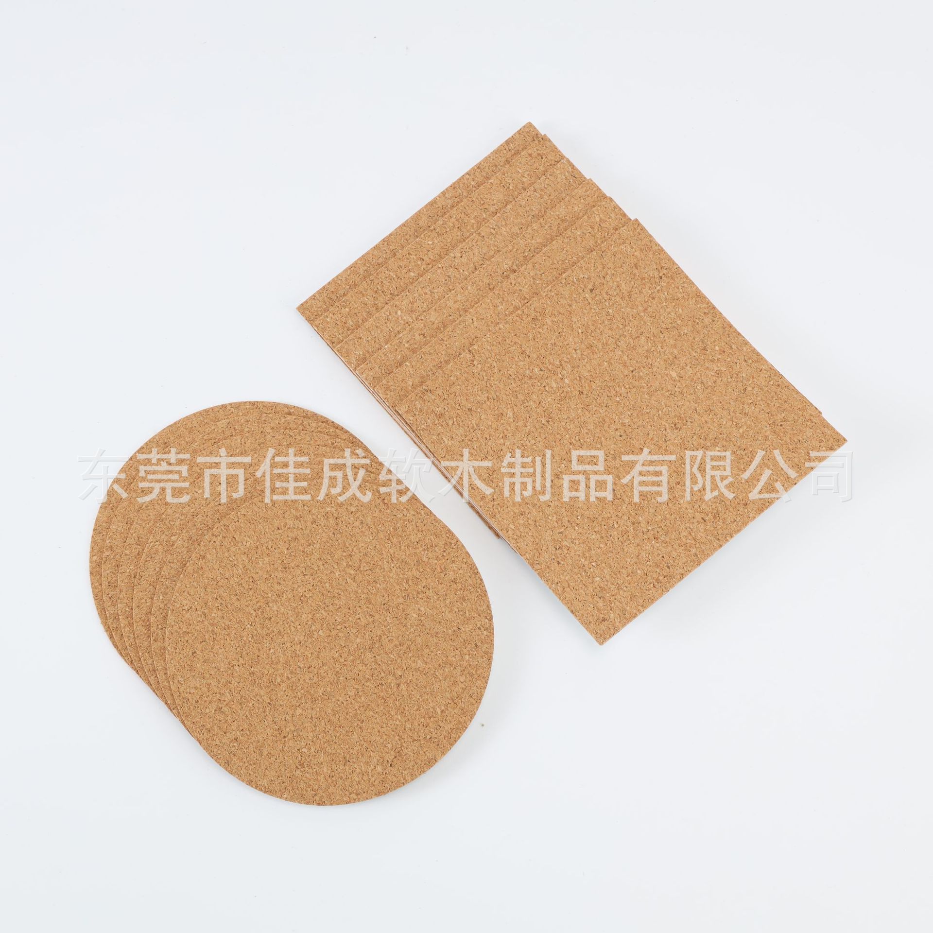 1mm 2mm背胶自粘软木垫 带胶软木贴圆形方形防滑静音垫片厂家